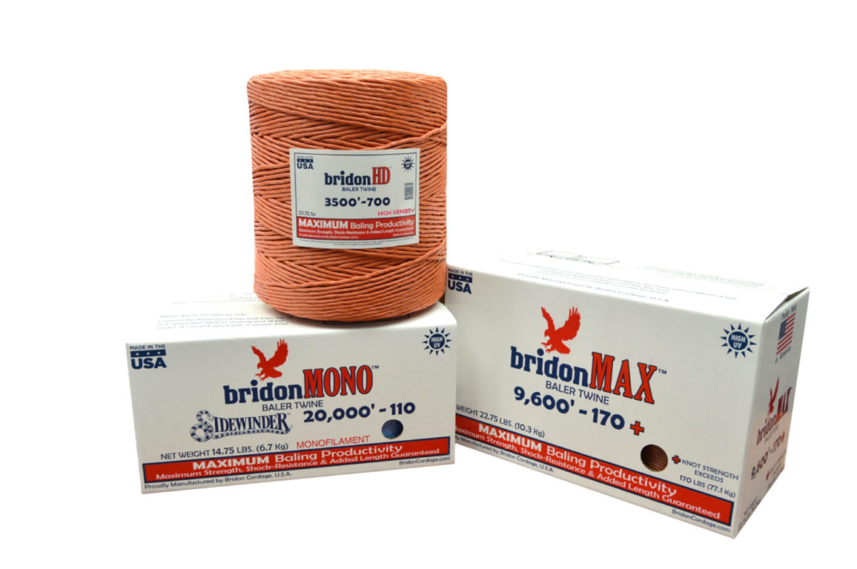  Bridon Max Orange Hay Baling Twine, 130 Pound Knot Strength and  20,000 Foot Length, 2 10,000 Foot Spools, Crop Baling, Christmas Tree wrap  : Tools & Home Improvement